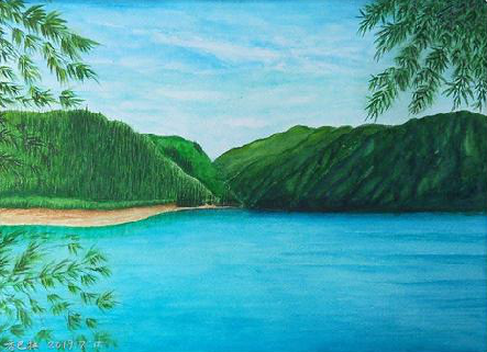 漳平在墙绘中，如何绘画绿水青山？